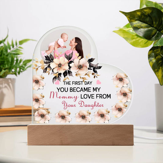 For Mom | Printed Heart Acrylic Plaque